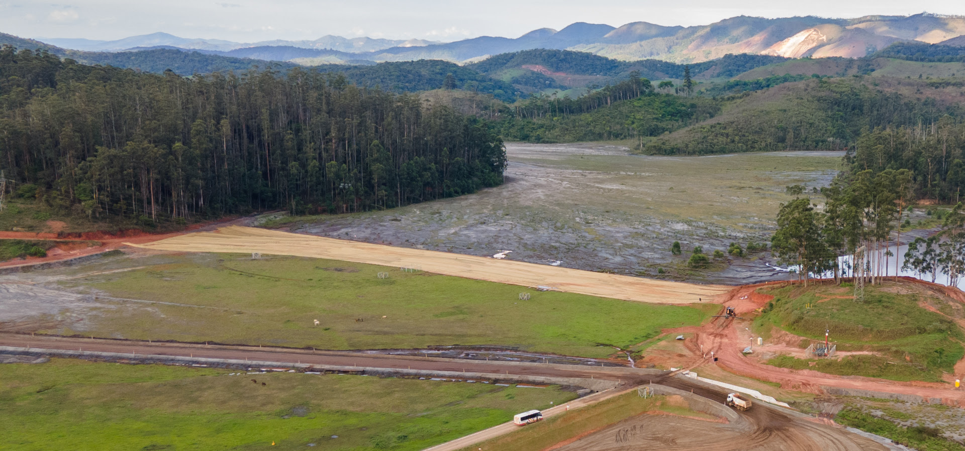Foto - Dique 5 da barragem Pontal, em Itabira (MG), perdeu suas características a montante e não exerce mais a função de armazenar rejeitos. Crédito - Vale.