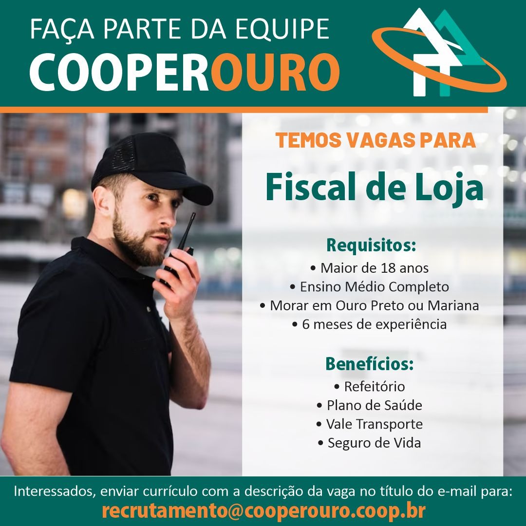 cooperouro-vaga-fiscal-loja-ouro-preto